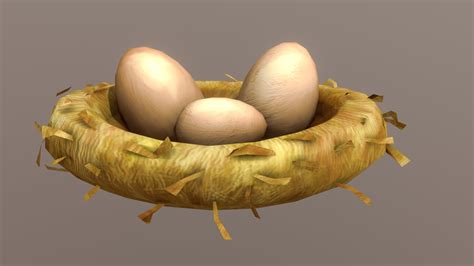 Low Poly Egg Nest 3d Model By Bridgedpolys 135a242 Sketchfab