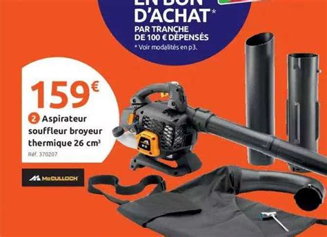 Promo Aspirateur Souffleur Broyeur Thermique Cm Mc Culloch Chez Mr