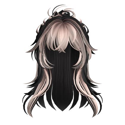 Two Tone Anime Half Up Hair Black Blonde Roblox