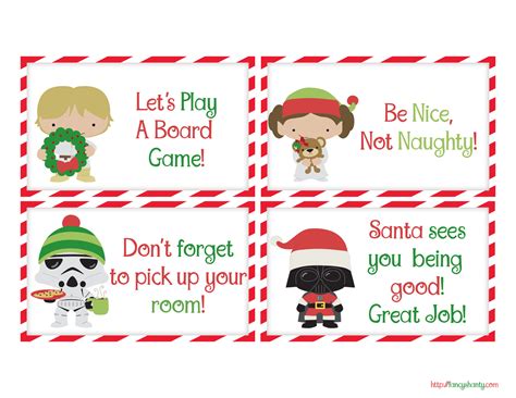 Elf On The Shelf Printable Notes