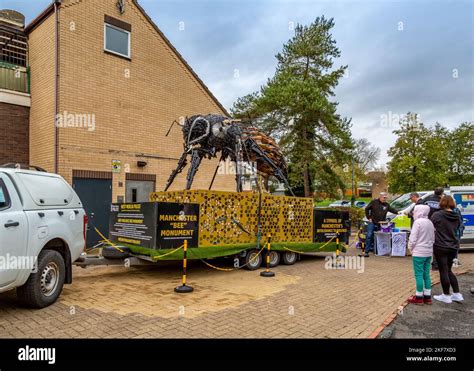 Manchester Bee Monument Made From Blades And Guns On Display In