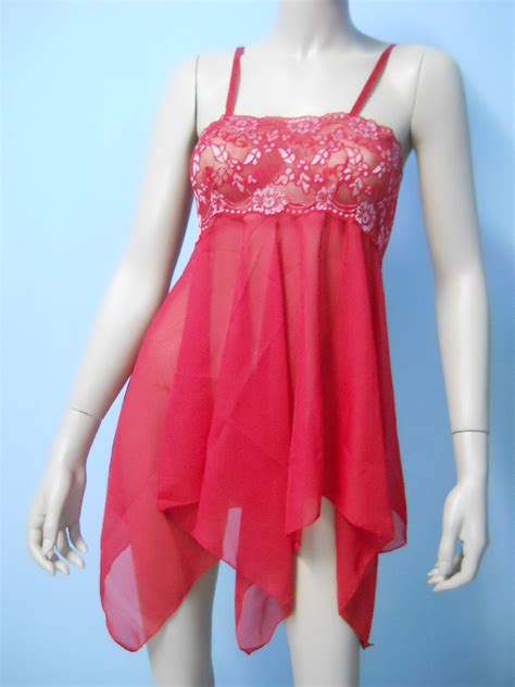 FASHION CARE 2U FC2U L277 RED SEXY BABYDOLL LINGERIE SLEEPWEAR DRESS G STRING
