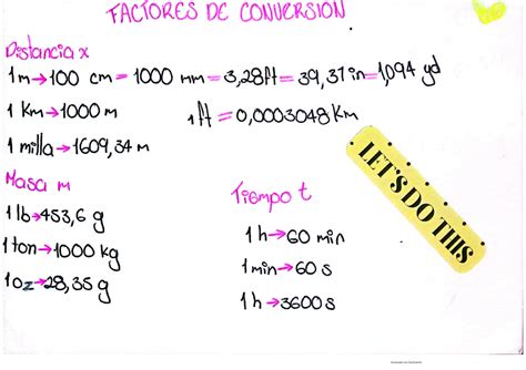 Solution Factores De Conversi N Mru Y Mrua Studypool