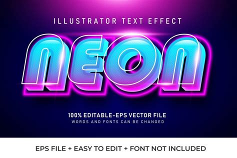 Neon Vector Text Effect 1122582