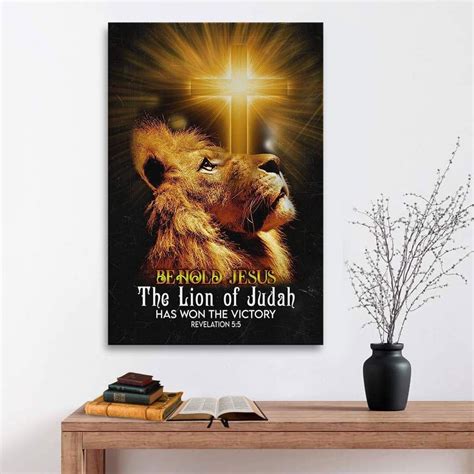 Behold Jesus The Lion Of Judah Canvas Wall Art – Swansdowne™ Wear For ...