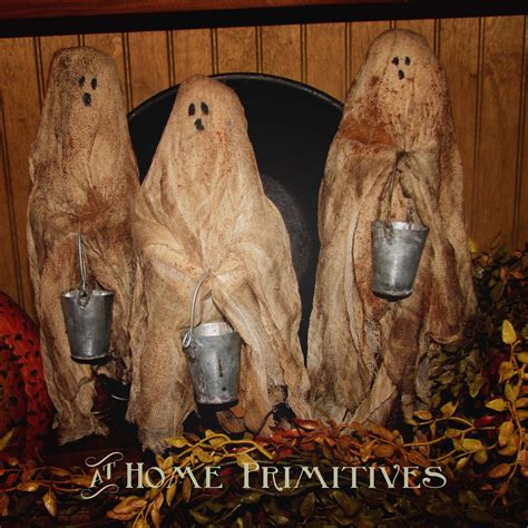 Trick Or Treating Primitive Ghosts By At Home Primitives Primitive