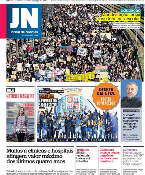 Capa Jornal De Notícias 29 Janeiro 2023 Capasjornaispt