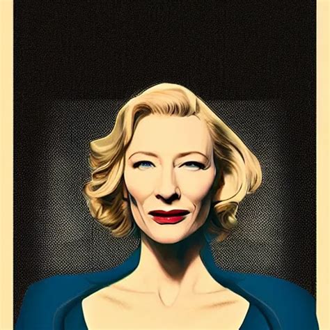 Cate Blanchett Retro Scifi Poster Stable Diffusion Openart