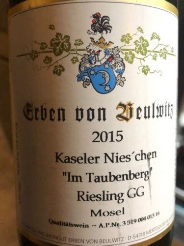 Erben Von Beulwitz Kaseler Nies Chen Riesling Eiswein Vivino Us