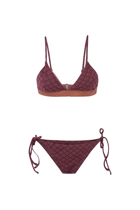 Bikini Triangulo Fijo Texturas Iconic CottonCrown