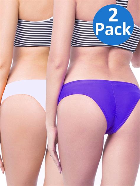 Sayfut Sayfut Women S Itsy Back Ruched Cheeky Thong Bikini Bottoms