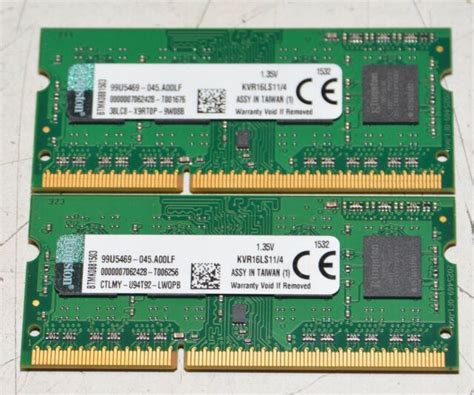 Kingston PC3-12800 4 GB SO-DIMM 800 MHz DDR3 SDRAM Memory (KVR16S11/4 ...