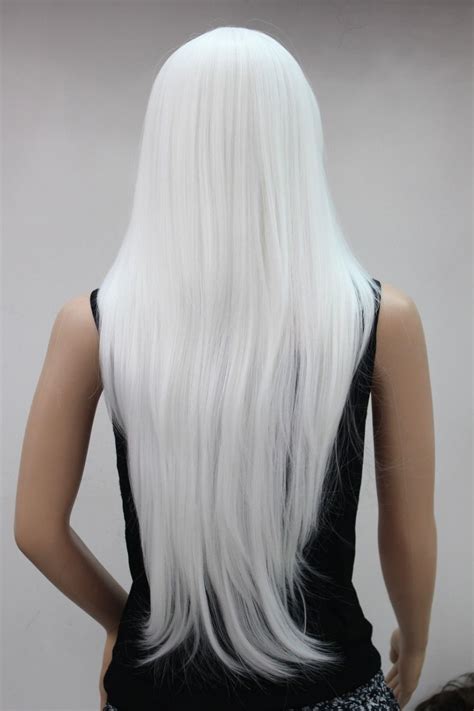 Long White Hair Wigs - Long Hair