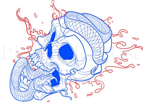 skull & snake tattoo 4