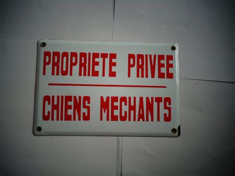 Propriete Privee Chien Mechant Enamel Plate 1 Catawiki