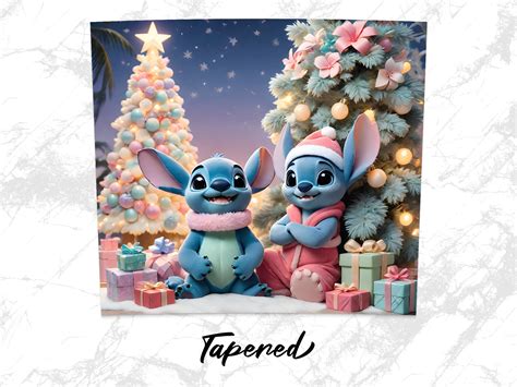 Stitch Animated Tumbler Wrap Christmas Pastel 3D Sublimatie Etsy