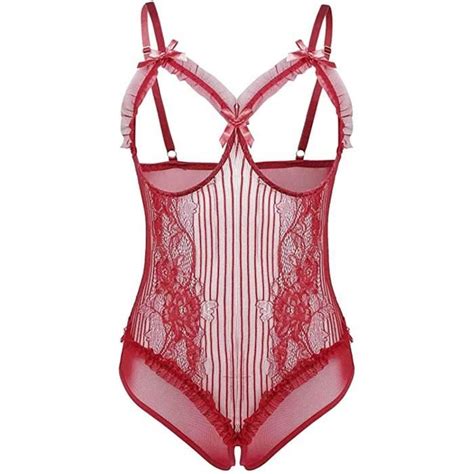 Lingerie Femme Sexy Perspective En Dentelle Costume Guerriere Rouge Rouge Cdiscount Prêt
