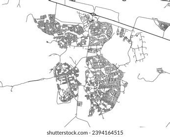 Vector City Map Botshabelo South Africa Stock Vector (Royalty Free ...