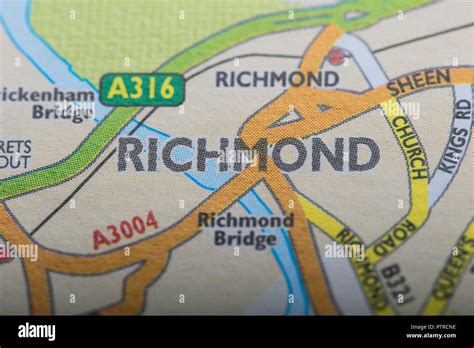 London Borough Of Richmond Location Map Stock Photo Alamy