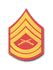 Usmc E X Gunnery Sergeant Red Gold Chevron Sticker