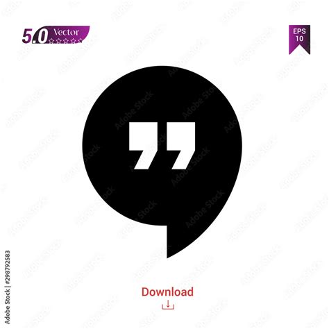 outline black google hangouts logo icon vector isolated  white
