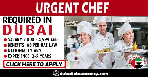 Urgent Chef Required In Dubai Dubai Job Vacancy