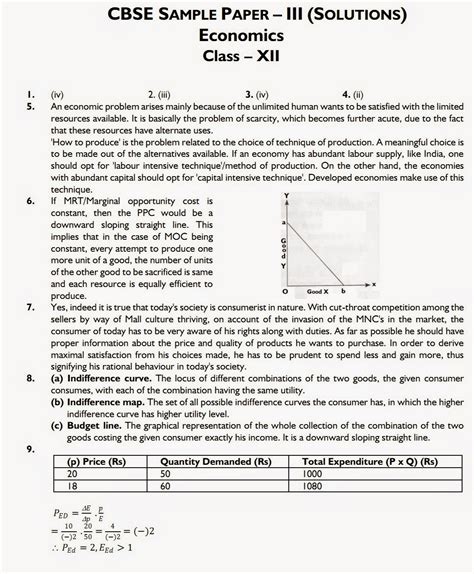 Grade 12 Economics Sample Paper