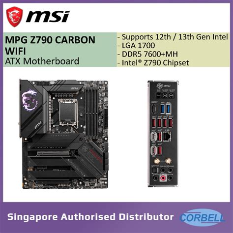MSI MPG Z790 Carbon Wifi DDR5 ATX Motherboard Intel Z790 LGA1700 Socket ...