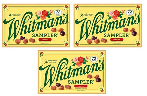 Whitman S Sampler Gift Box Of Assorted Chocolates 36 Ounce 72 Pieces