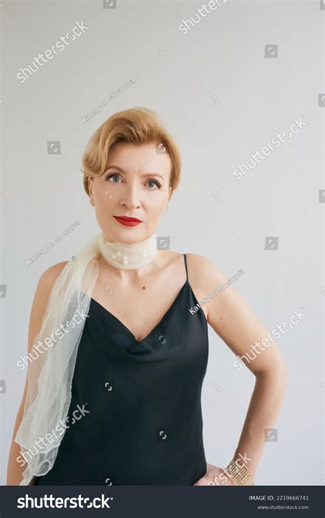 Fashionable Stylish Beautiful Mature Woman Dress Stock Photo Shutterstock