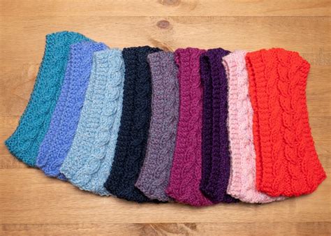 Hand Knitted Head Warmer Head Band Ear Muff In Aran Yarn Etsy