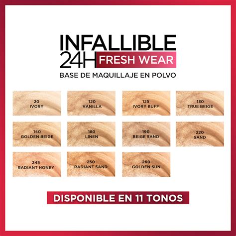Base En Polvo Loréal Infallible 24h Fresh Wear 125 Ivory Buff 9 G Delsol