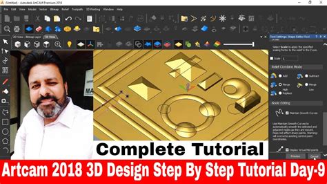 ARTCAM 2018 Step By Step Tutorial Day 10 Artcam 3D Design And 3D