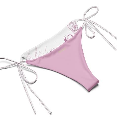 Lavender Swans Print Recycled String Bikini Formula S7 Wolf Badger