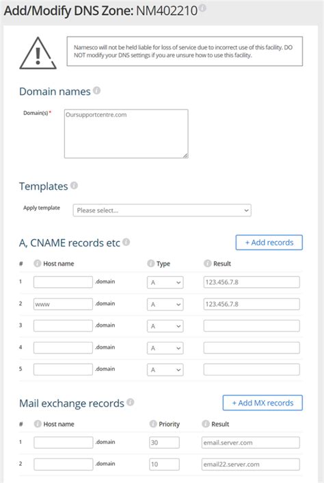 Pointing A Doman Name From Names Co Uk To Hosting Elsewhere Support