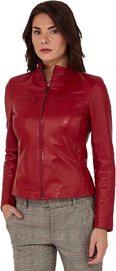 Skinoutfit Women Leather Jacket Genuine Lambskin Stylish Casual Slim