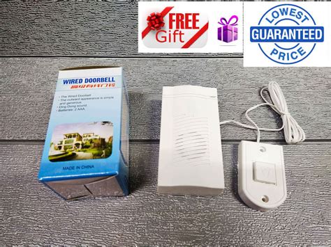 Small Free Gift Wired Doorbell Battery Ding Dong Door Bell