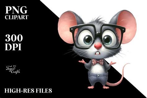 Expressive Mouse with es | Clipart