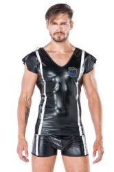 Low Rise Bikini Brief Mænd C4M01 Sort Wetlook Lingeri mænd