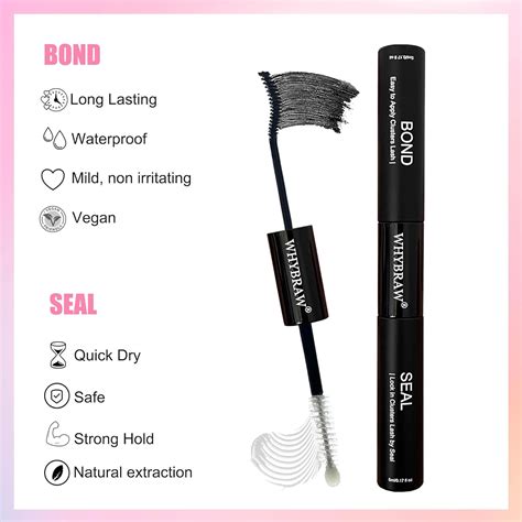 Lash Bond and Seal Whybraw Cluster Pegamento de pestañas para unir y