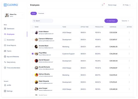 Hr Management Employees Dashboard Ui Ux Design Images Behance