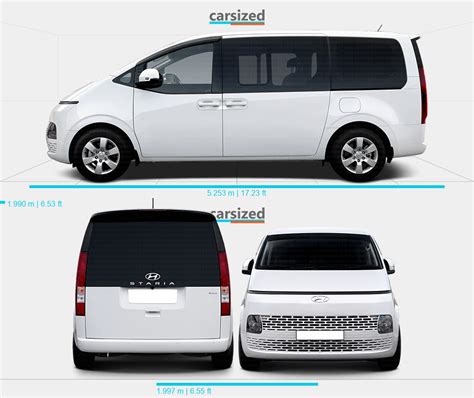 Hyundai Staria Present Dimensions Side View