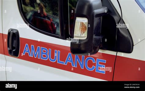 ambulance transport closeup emergency medical services professional