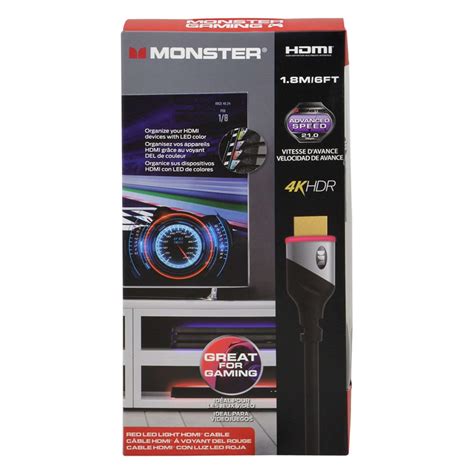 Cable Hdmi Con Luz Led Alta Velocidad 6 4k 21 Gbps Monster Vme20006