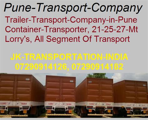 Pune Transport Company Trailer Transporter In Pune JK Transportation