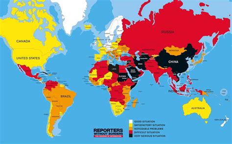 Map of World Press Freedom 2016 - Nations Online Project