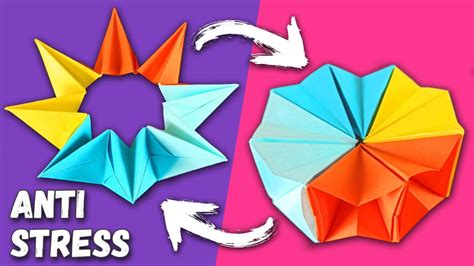 How To Make A Paper Stress Reliever Origami DIY Antistress Toy YouTube