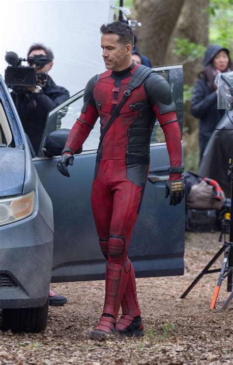 Ryan Reynolds Dons Iconic Red Leather As He Returns To Start Filming Deadpool 3 Movies