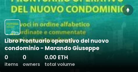 Libro Prontuario Operativo Del Nuovo Condominio Marando Giuseppe