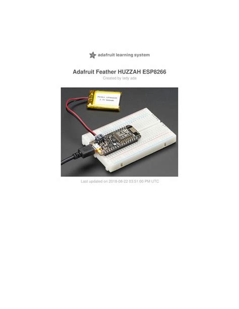 PDF Adafruit Feather HUZZAH ESP8266 PC Factory Using NodeMCU Lua